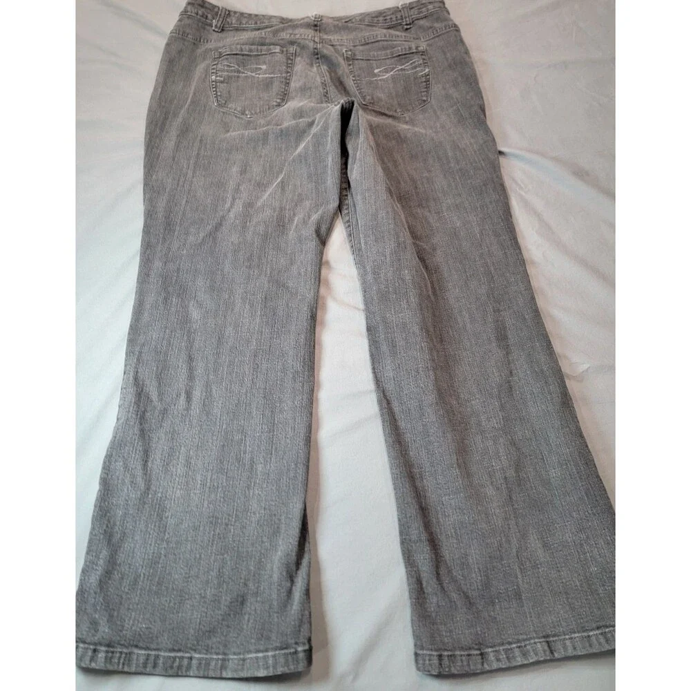 Style & Co Women’s Gray Bootcut Jeans Size 18W Petite Tummy Control Stretch